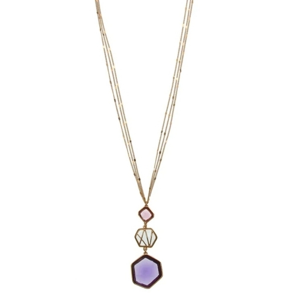 Christian Siriano New York 3 Drop Pendant Necklace NWT